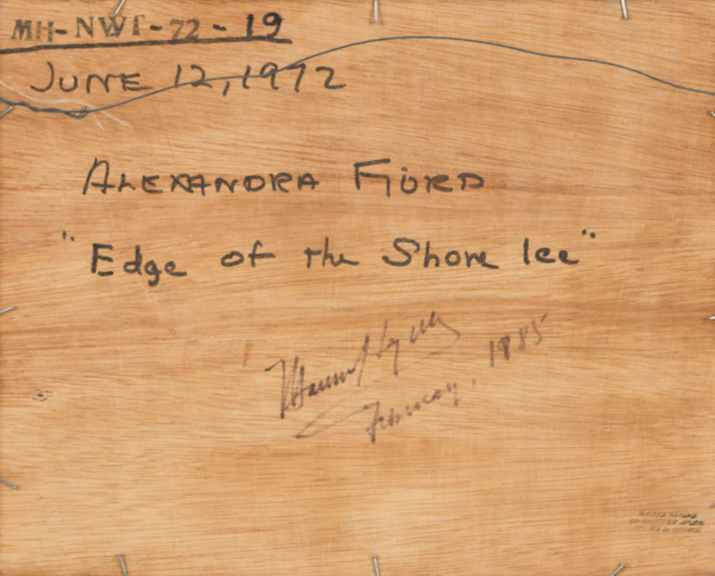 Maurice Hall Haycock, Alexandra Fjord (Edge of the Shore Ice), oil on board, 1972 - view 3