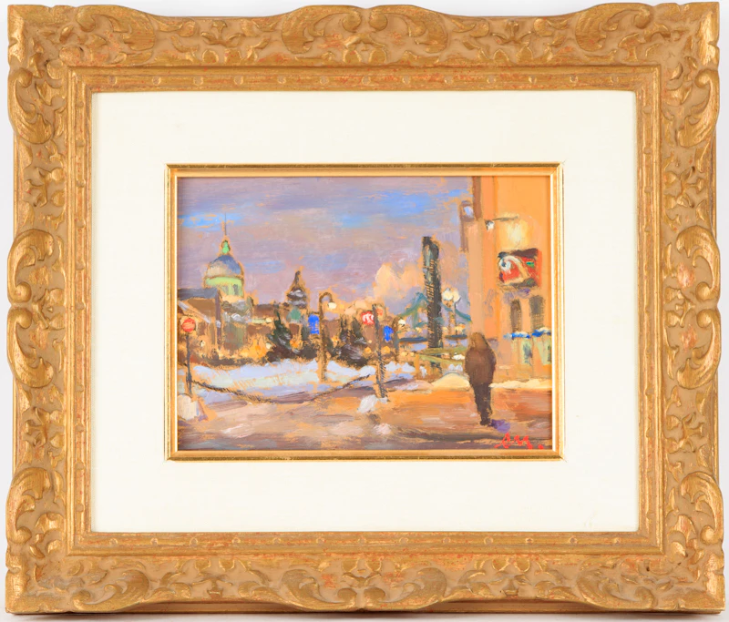 Richard Montpetit, Soir D’Hiver (Vieux Port), oil on board, 1997 - view 2