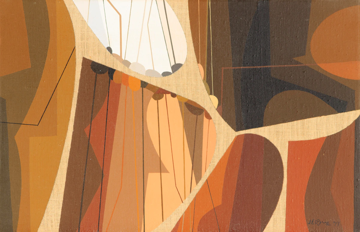 Jean-Paul Jérôme, Abstract Composition, acrylic on canvas, 1977