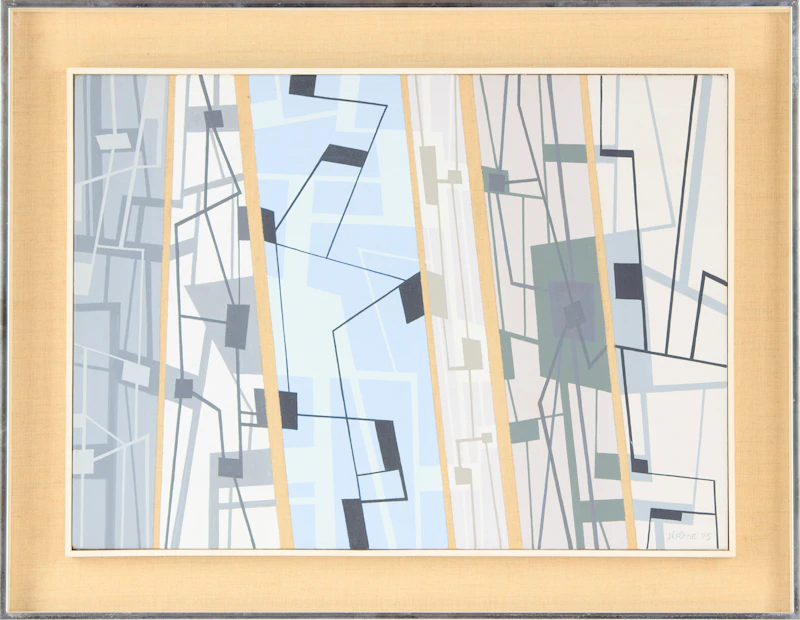 Jean-Paul Jérôme, Les quantas de la mechanique , acrylic on canvas, 1975 - view 2