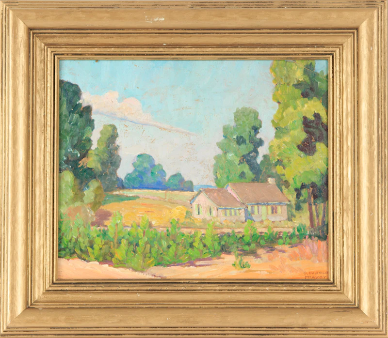 Harold O McAvoy, Country House, oil on canvas laid down on board - view 2
