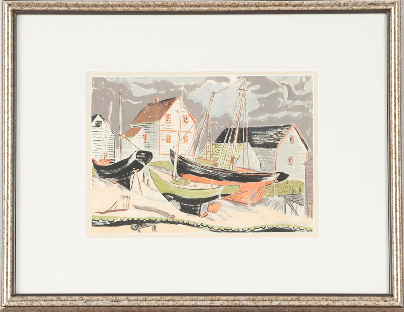 Bobs Cogill Haworth, Port-au-Persil, gouache on paper, circa 1943 - view 2