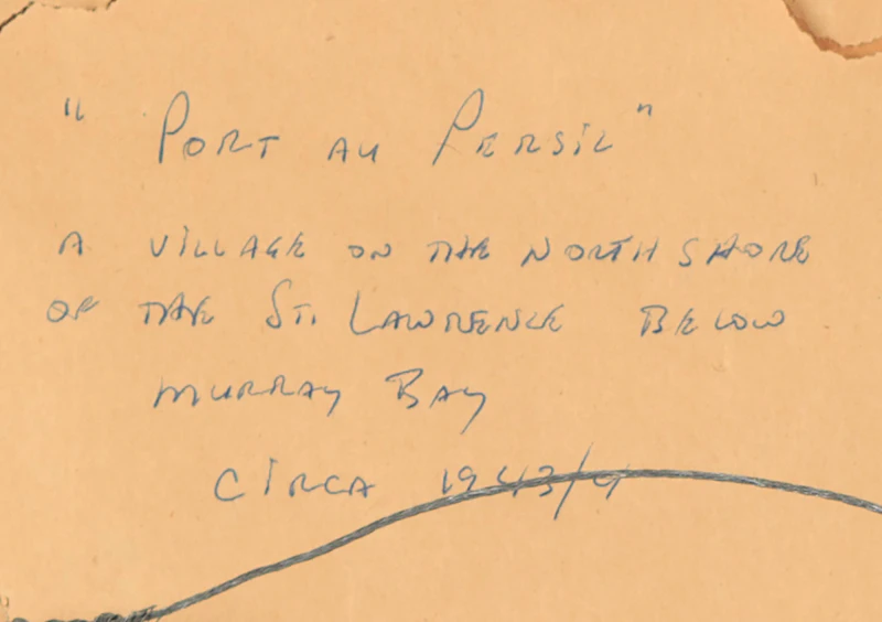 Bobs Cogill Haworth, Port-au-Persil, gouache on paper, circa 1943 - view 3