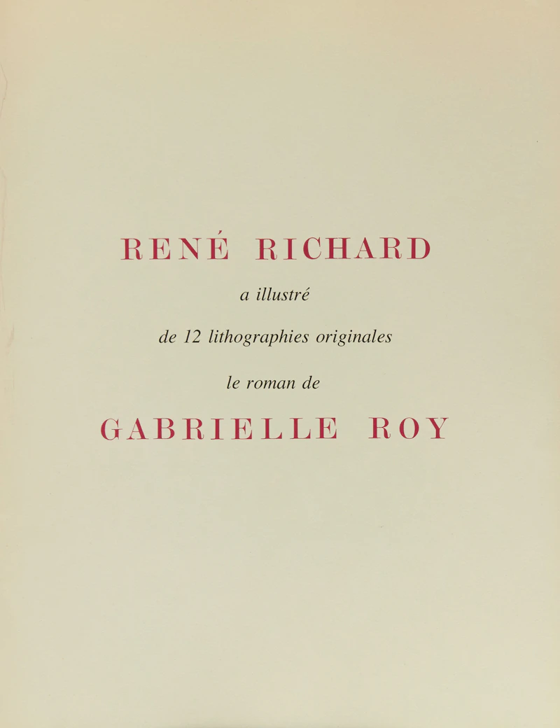 Gabrielle Roy and Rene Richard, La Montagne Secrète , lithographs - view 4