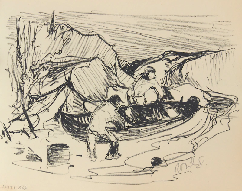 Gabrielle Roy and Rene Richard, La Montagne Secrète , lithographs - view 7