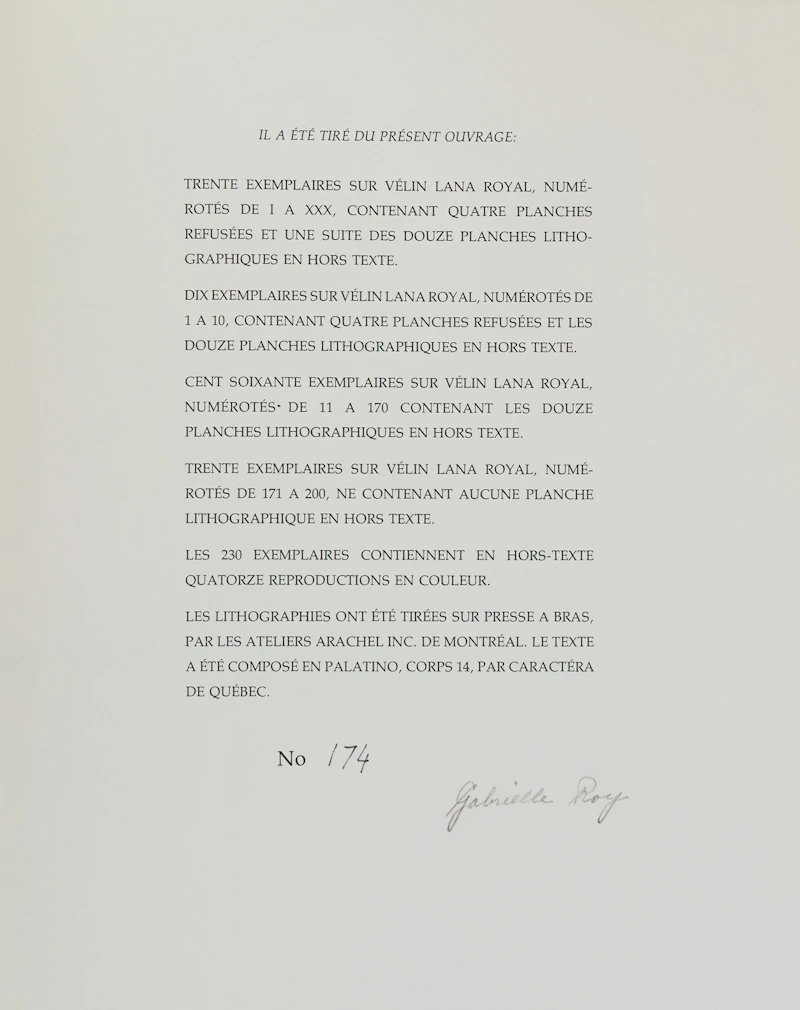 Gabrielle Roy and Rene Richard, La Montagne Secrète , lithographs - view 25