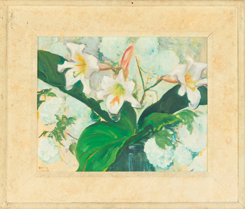 Dorothy Stevens, Floral Still Life, oil on canvas board - view 2