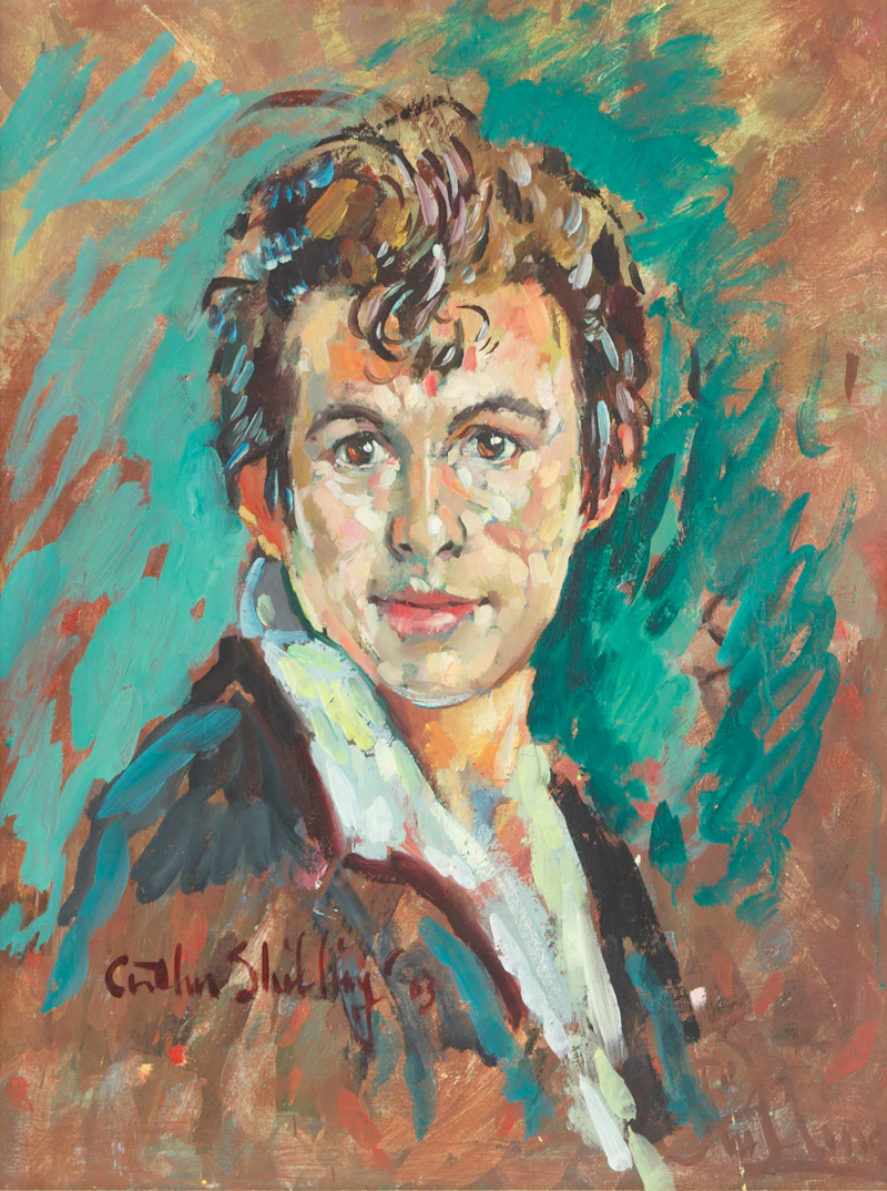 Arthur Shilling, Self Portrait, oil on canvas board, 1963 - view 1