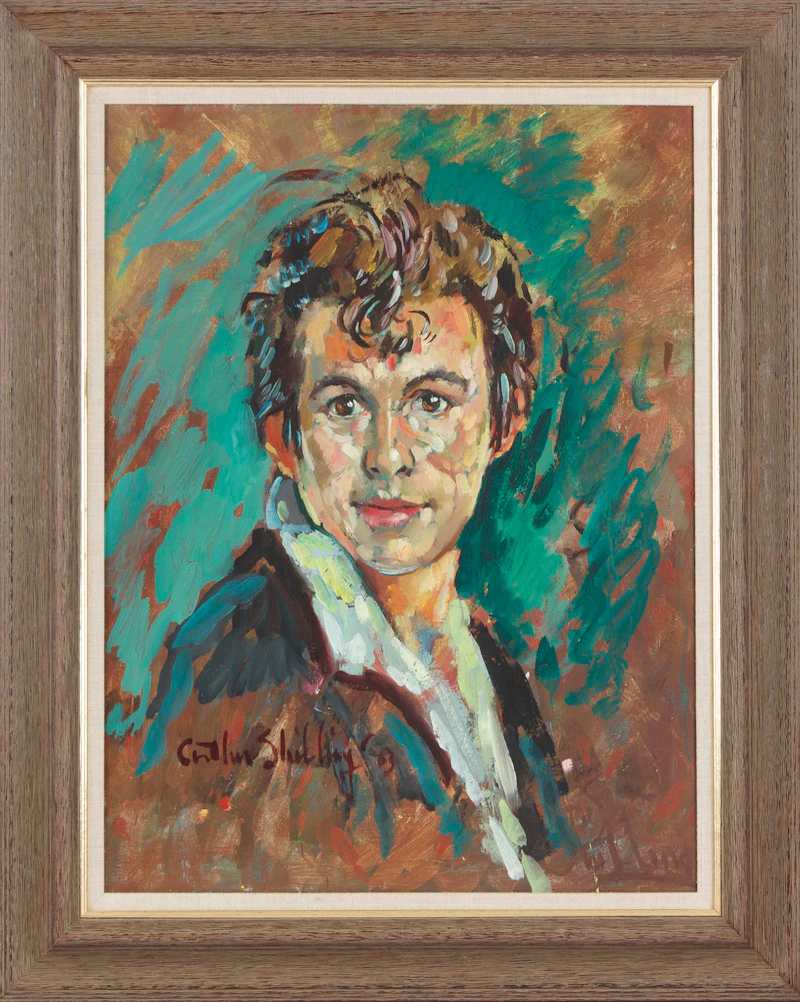 Arthur Shilling, Self Portrait, oil on canvas board, 1963 - view 2