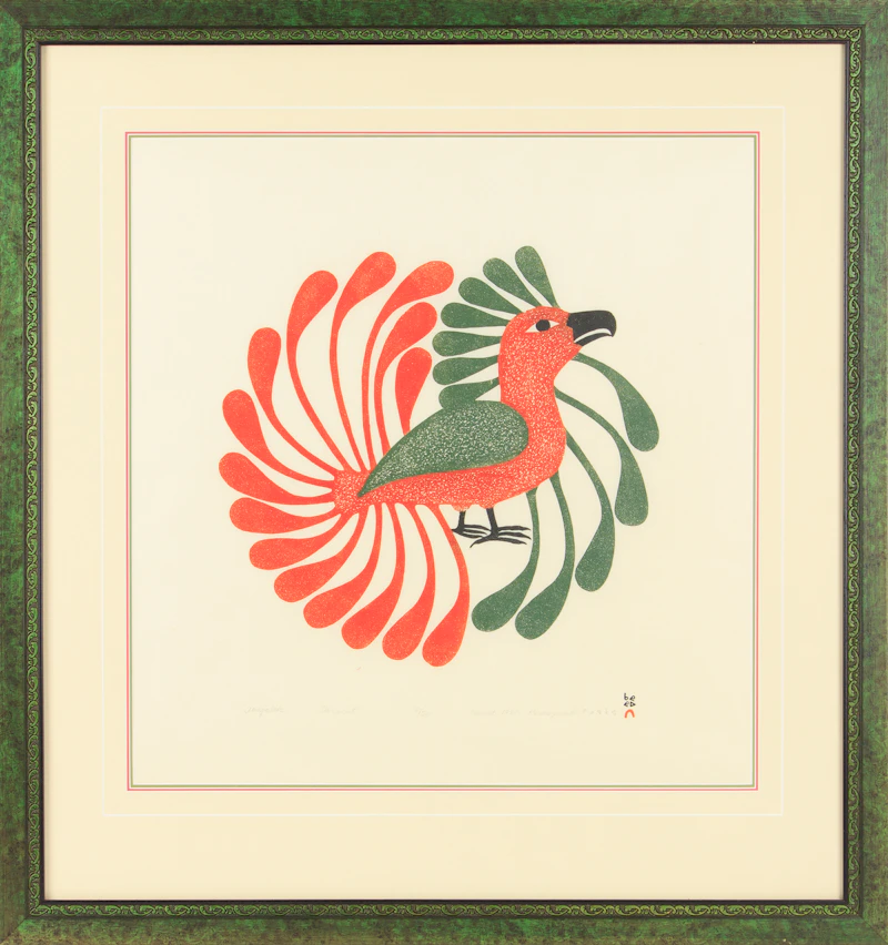 Kenojuak Ashevak, Aoujalik (Moulting Bird), colour stonecut, 1997 - view 2