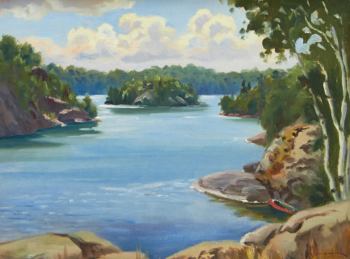 Arthur Drummond, Skeleton Lake, Muskoka, oil on canvas board