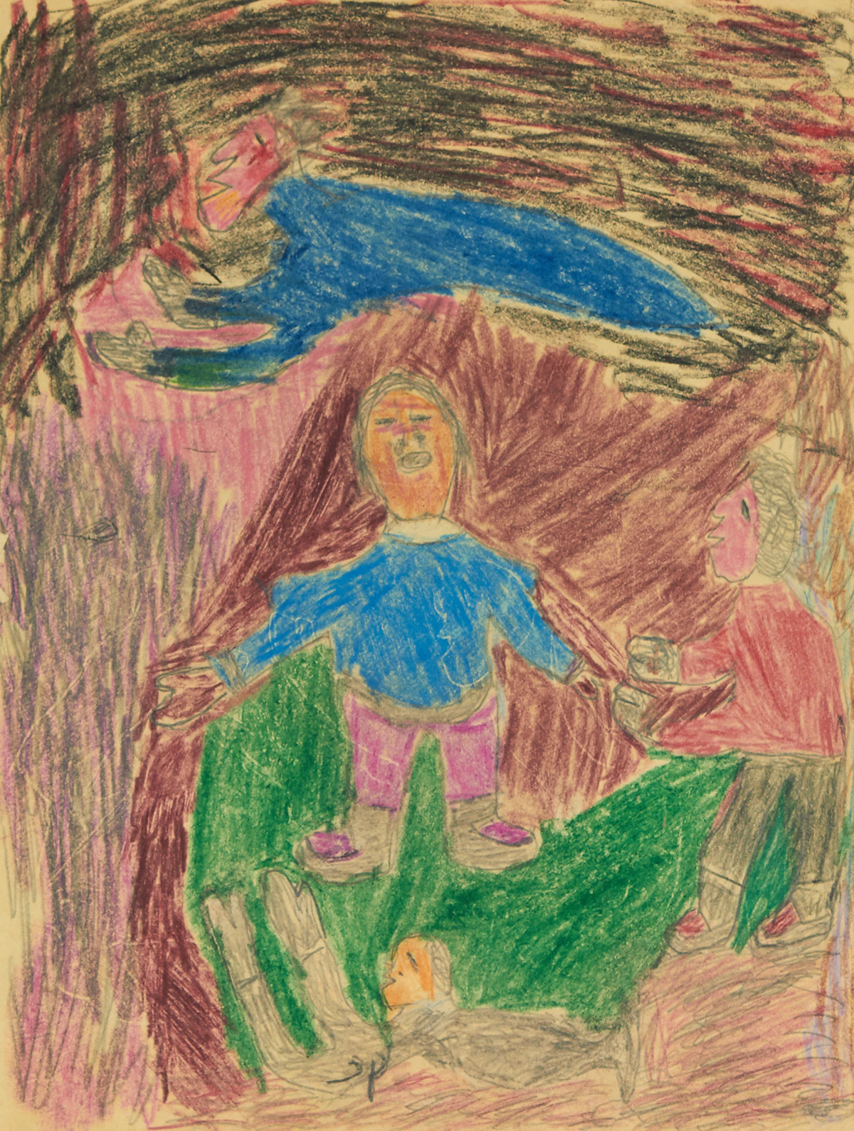 Lucy Tasseor Tutsweetok, Untitled, mixed media on paper