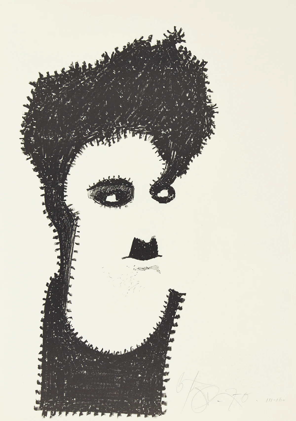 Harold Barling Town, Chaplin, lithograph, 1970