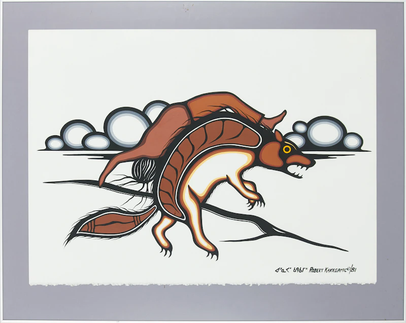 Robert Kakegamic, Untitled, acrylic on paper, 1981 - view 2