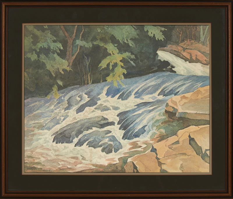 Joachim George Gauthier, Rushing Water, colour lithograph - view 2