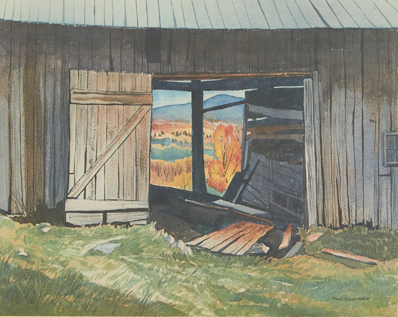Joachim George Gauthier, Rushing Water, colour lithograph - view 3