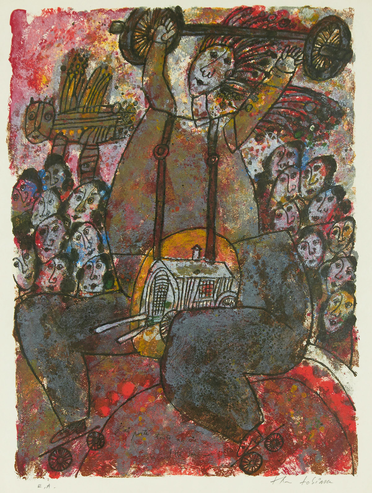 Théo Tobiasse, Sans titre, lithograph