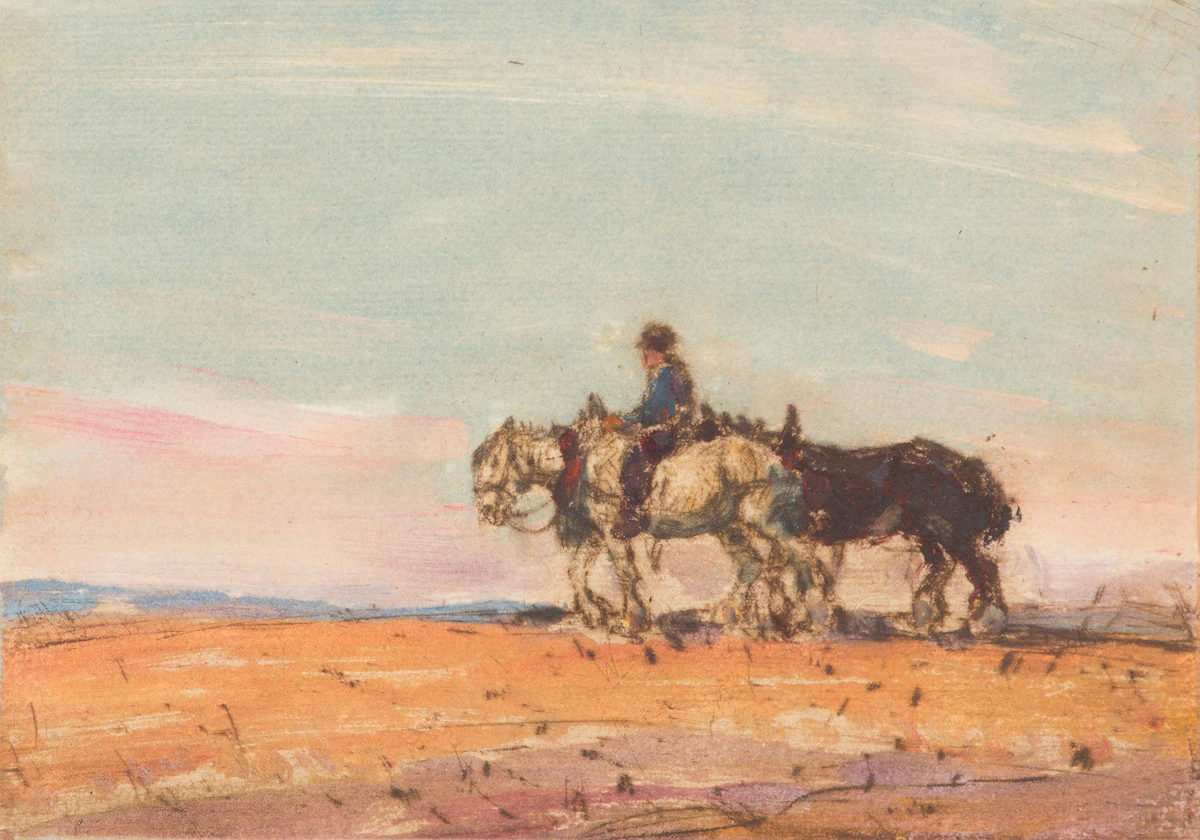 Manly Edward MacDonald, Evening, hand coloured etching