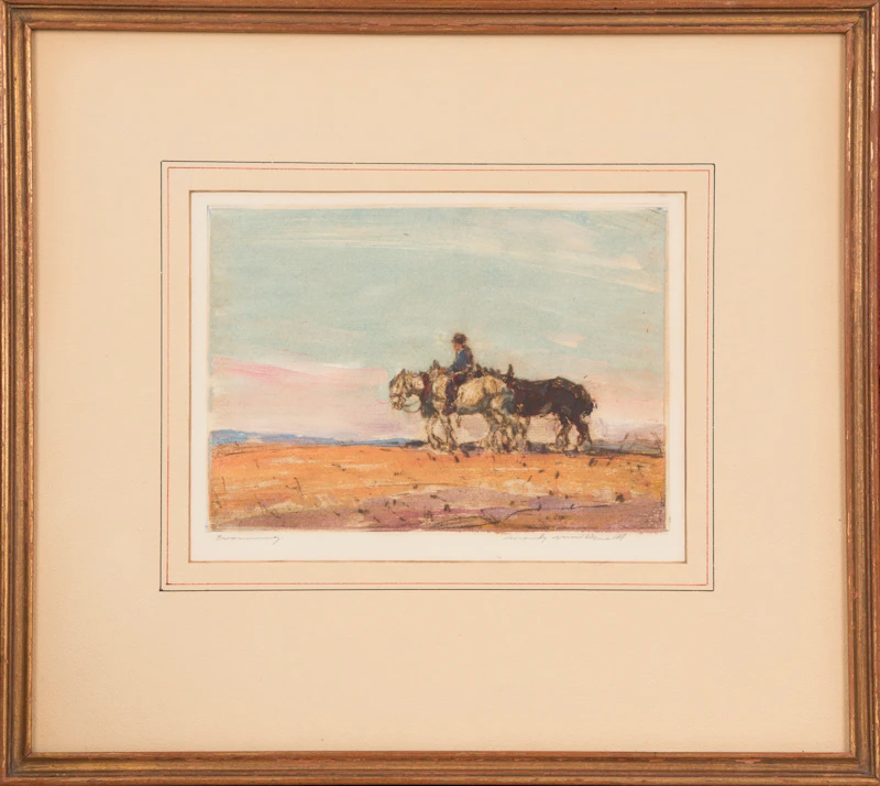 Manly Edward MacDonald, Evening, hand coloured etching - view 2