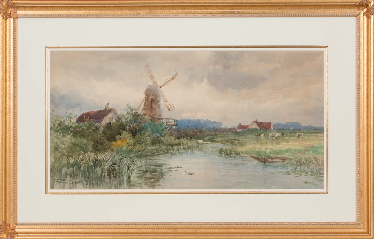 Frederic Marlett Bell-Smith, Windmill, Holland, watercolour, 1893
