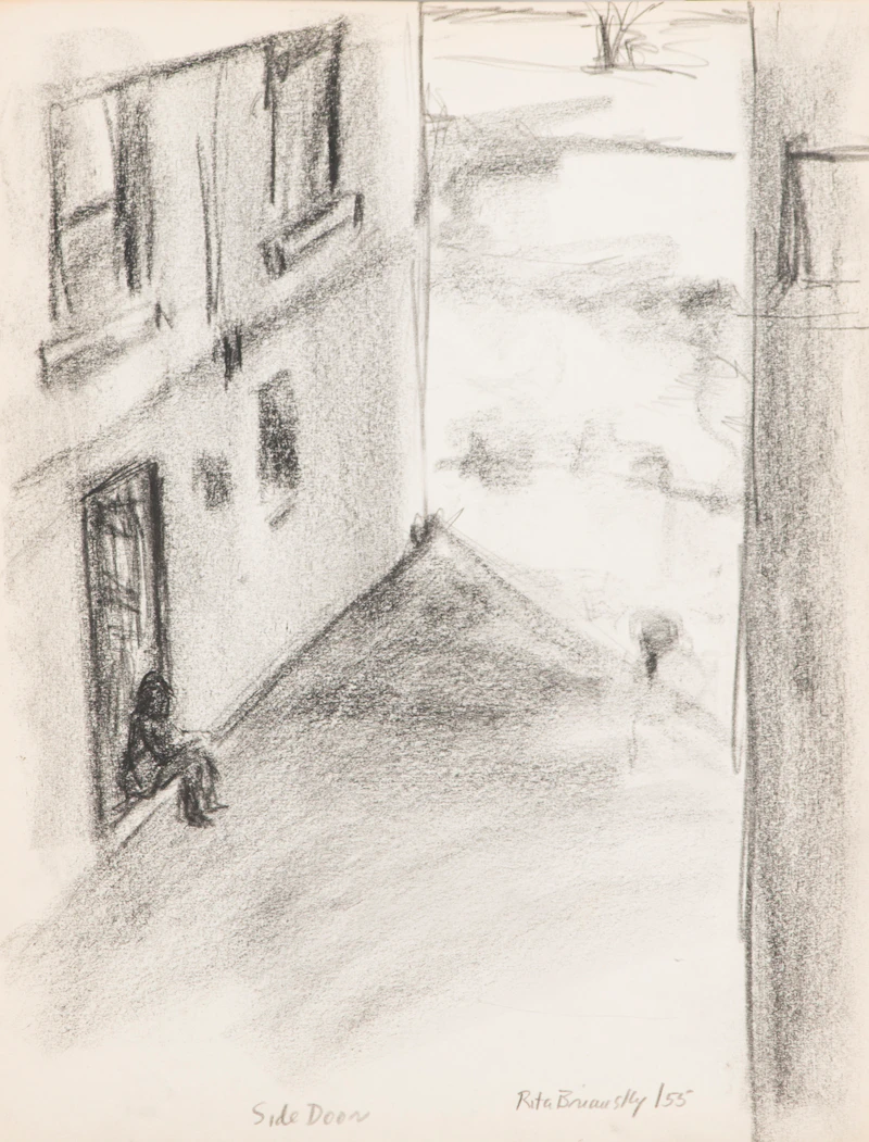Rita Briansky, Apple Orchard; Side Door; Joseph; In The Park; Self Portrait; Carl Sandburg, assorted media (6) - view 4