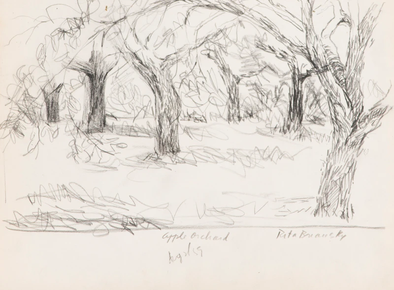 Rita Briansky, Apple Orchard; Side Door; Joseph; In The Park; Self Portrait; Carl Sandburg, assorted media (6) - view 5