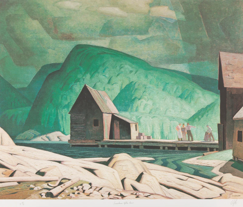 Alfred Joseph Casson, Sunshine After Rain; Mill House; Pink Farm House