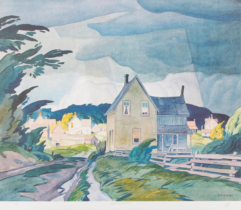 Alfred Joseph Casson, Farm House; Autumn Decorations; Approaching Thunderstorm, three colour serigraphs - view 2