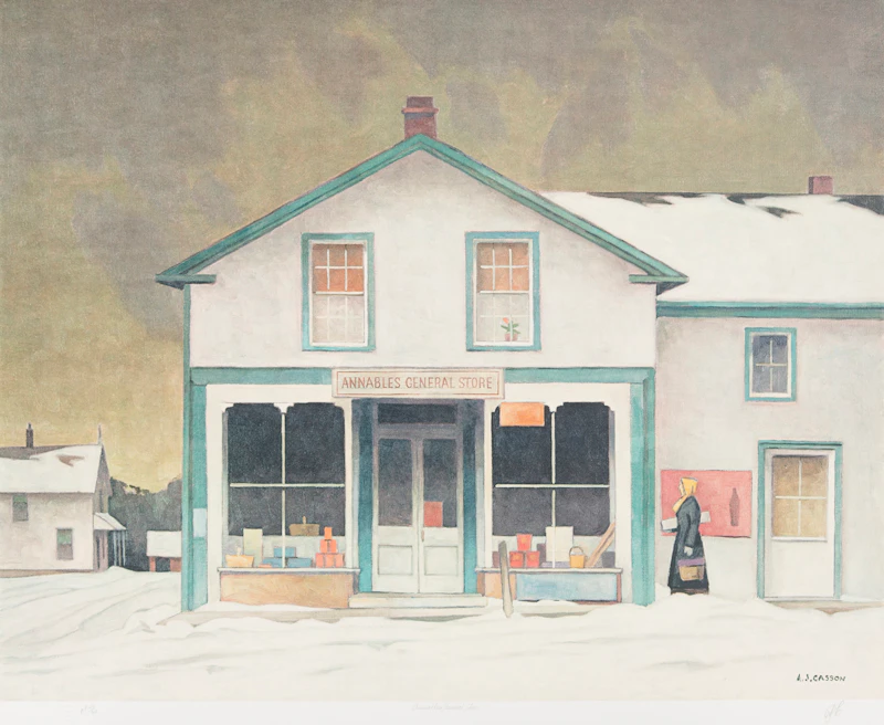 Alfred Joseph Casson, Crescendo; Annables General Store; Sunlit Island, three colour serigraphs - view 2