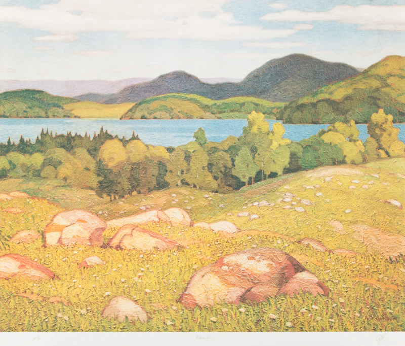 Alfred Joseph Casson, The Village Store; Winter Sun; Haliburton; Algonquin Park, four colour serigraphs - view 3
