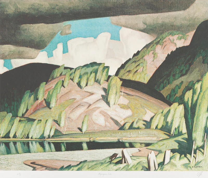 Alfred Joseph Casson, The Village Store; Winter Sun; Haliburton; Algonquin Park, four colour serigraphs - view 4