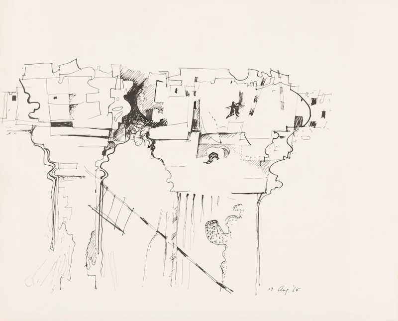 Jack Leonard Shadbolt, Study for Space Between Column 2; Study for Space Between Column 3