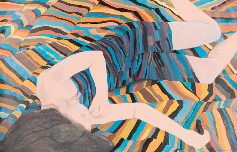 Ghitta Caiserman-Roth, Reclining Woman; Seated Woman, acrylic on paper (2) - view 1