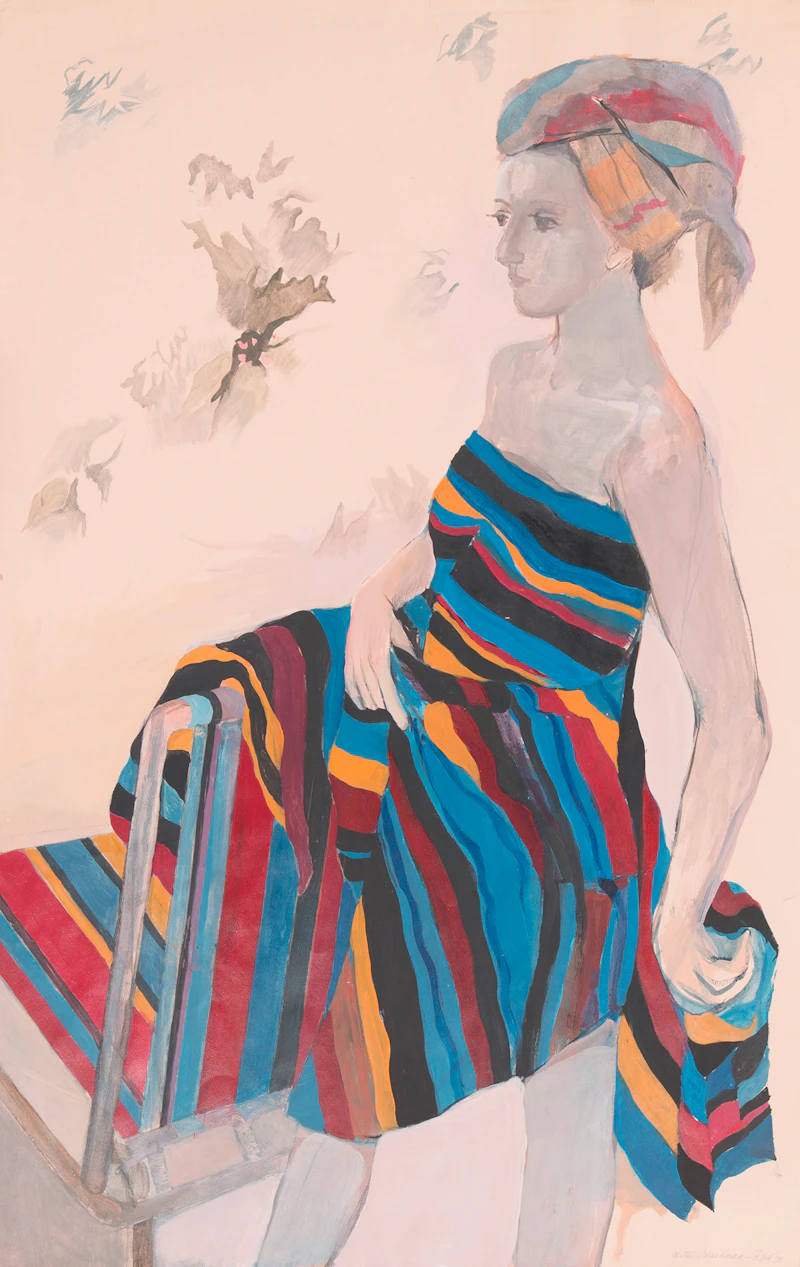 Ghitta Caiserman-Roth, Reclining Woman; Seated Woman, acrylic on paper (2) - view 2