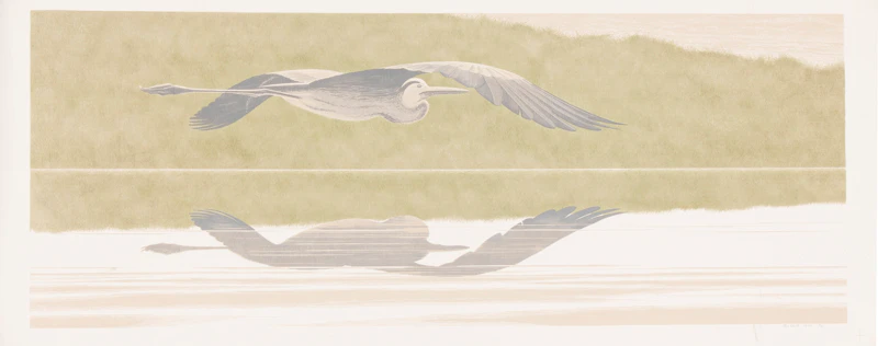 David Alexander Colville, Heron, colour serigraph, 1977 - view 2