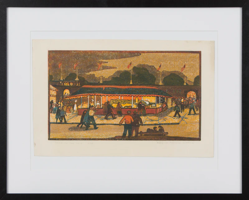 Bernice Fenwick Martin, Come to the Fair, colour linocut - view 2
