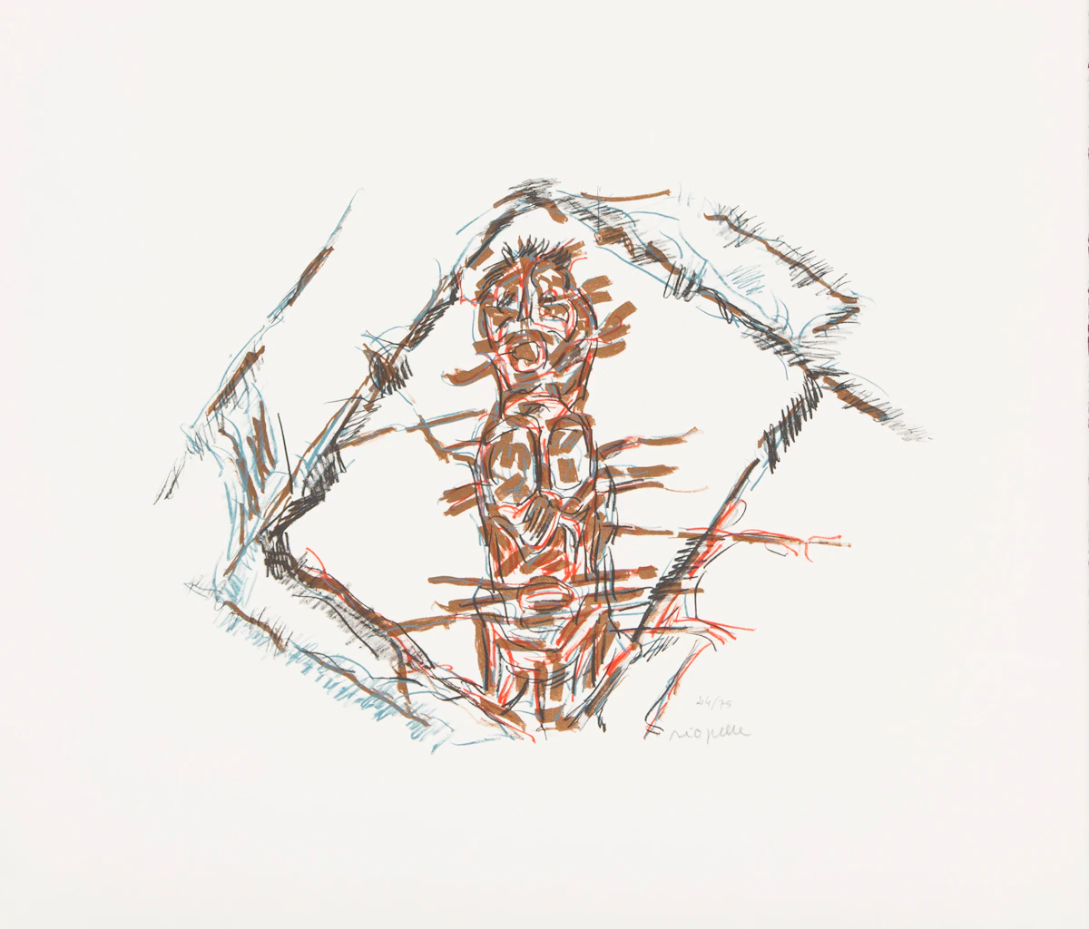 Jean Paul Riopelle, Totem, colour lithograph, 1979