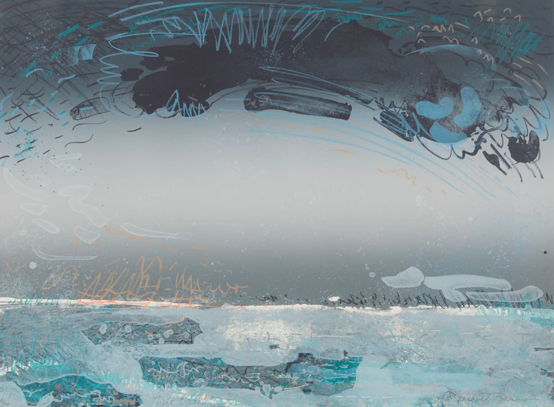 Anne Meredith Barry, Night Ocean, colour lithograph, 1984 - view 2