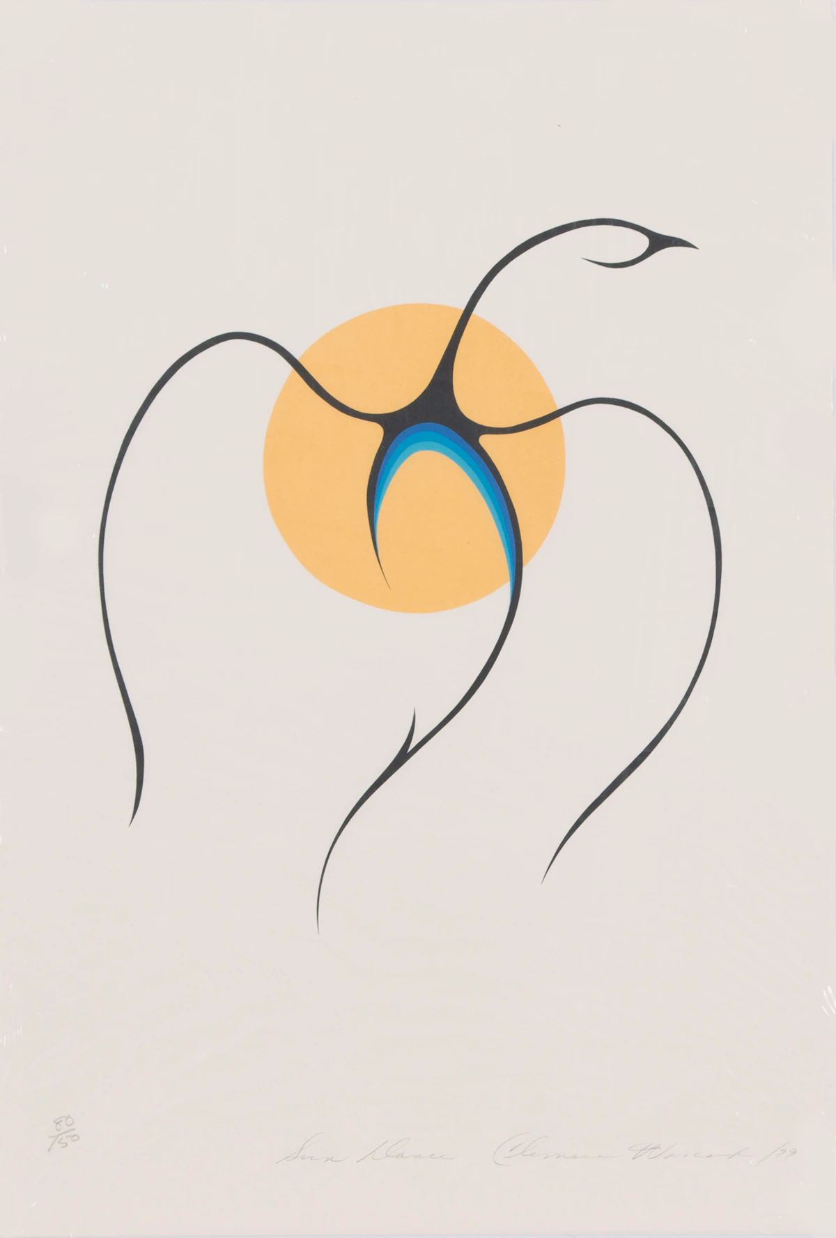 Clemence Wescoupe, Sun Dance, colour screenprint, 1979