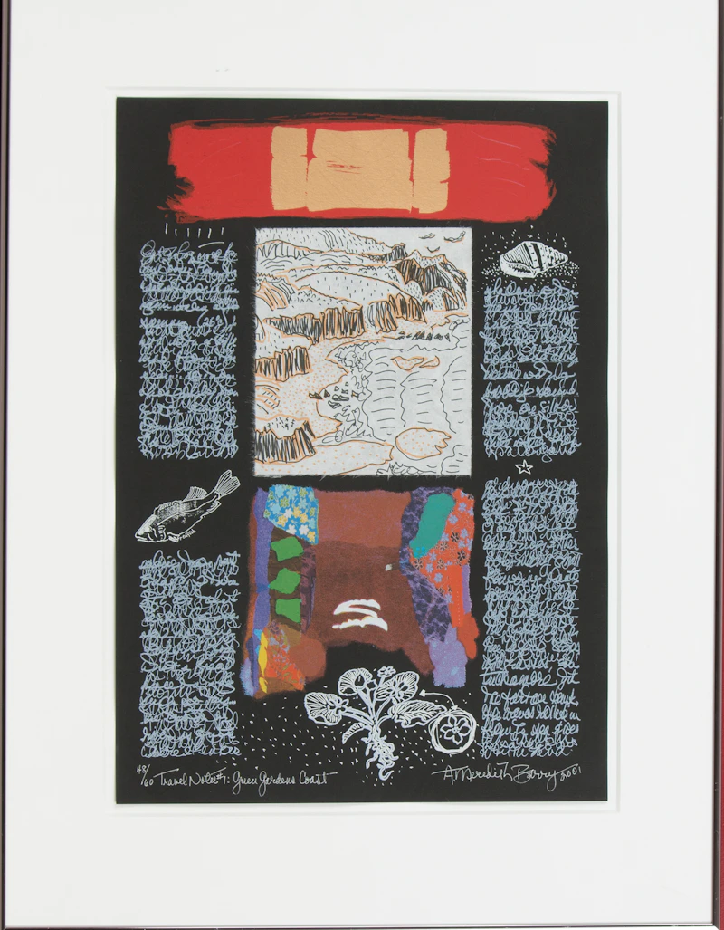 Anne Meredith Barry, Travel Notes 1: Green Gardens Coast, colour serigraph, 2001 - view 2