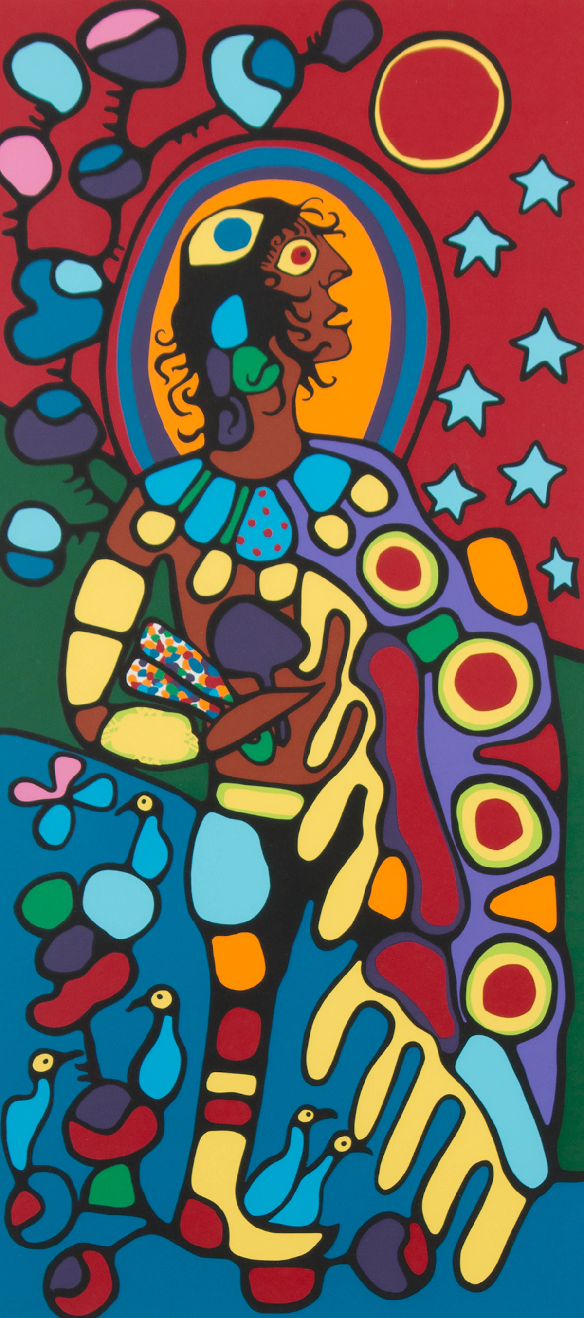 Norval Morrisseau, Shaman Astral Guide I, colour silkscreen