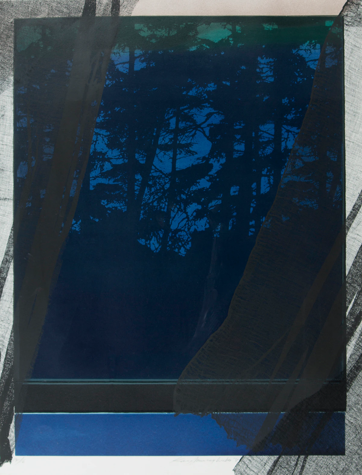 Kay Murray-Weber, The Wind That Rises at Nightfall, colour serigraph, 1980