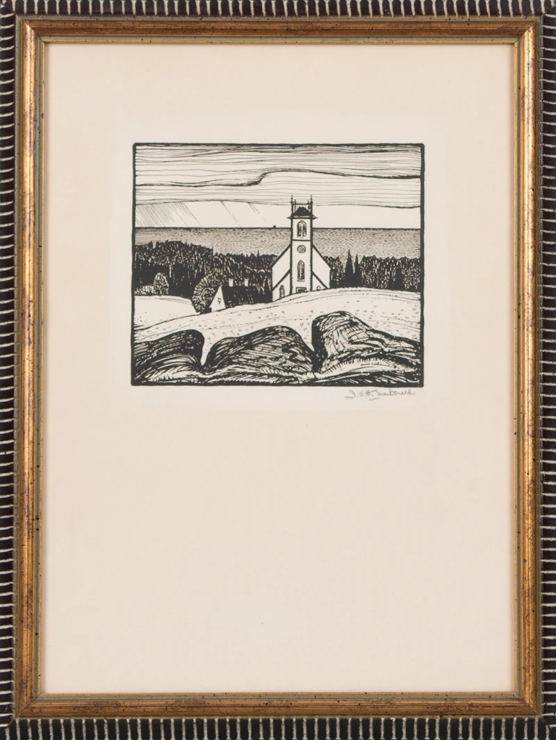 James Edward Hervey MacDonald, Church by the Sea, lithograph - view 2