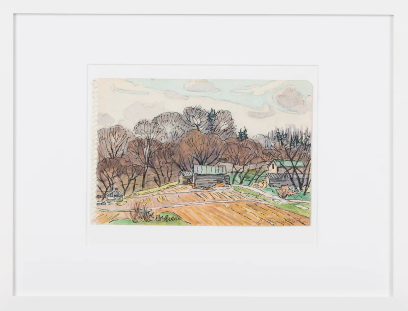 Bernice Fenwick Martin, Charlie’s Place, Lambton, Early Spring, watercolour - view 2