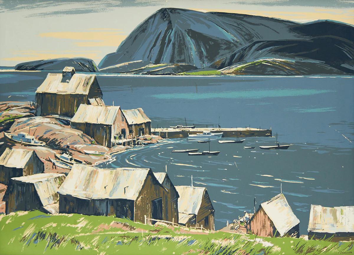 Joseph Sidney Hallam, Indian Harbour, Sampson Matthews silkscreen