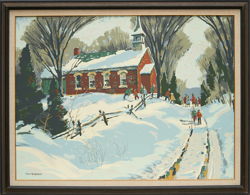 Thomas Keith Roberts, Red Schoolhouse, Sampson Matthews silkscreen - view 2