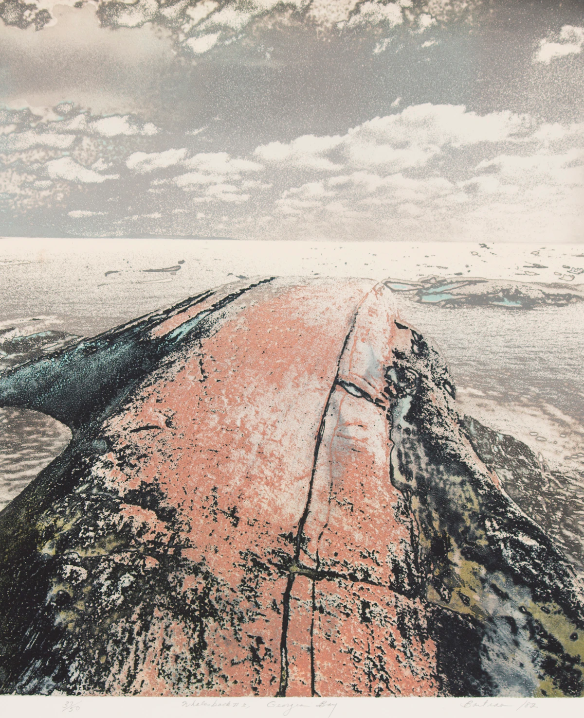 Edward John Bartram, Whalesback #3, colour etching, 1982