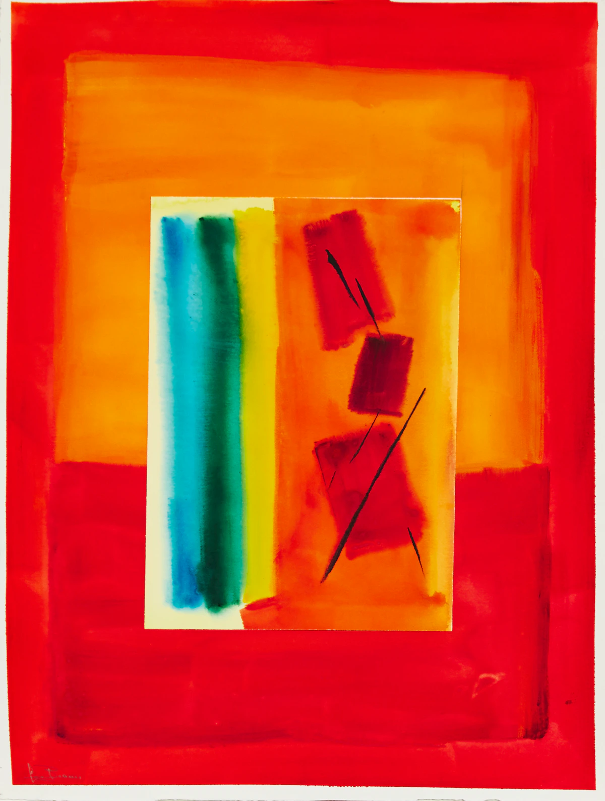 Lee Beames, Music Maker, watercolour, 1995