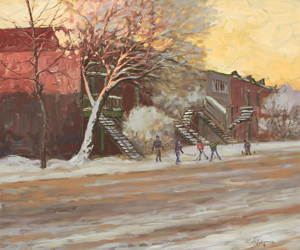 Littorio Del Signore, Rue Beaubien, Montréal, oil on canvas, 1988