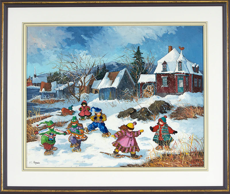 Pauline Thibodeau Paquin, Avec nos cousins et cousines, oil on canvas, 1994 - view 2